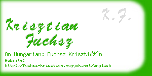 krisztian fuchsz business card